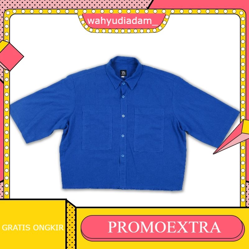 Leonny Crop Shirt Vol 2 - Linen Crinkle, S-XXL, Warna Beragam