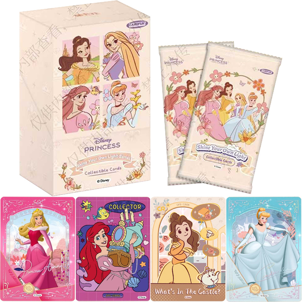 Genuine Disney Princess Card Shining Self Disney Series Cinderella Snow White Cartoon Character Coll