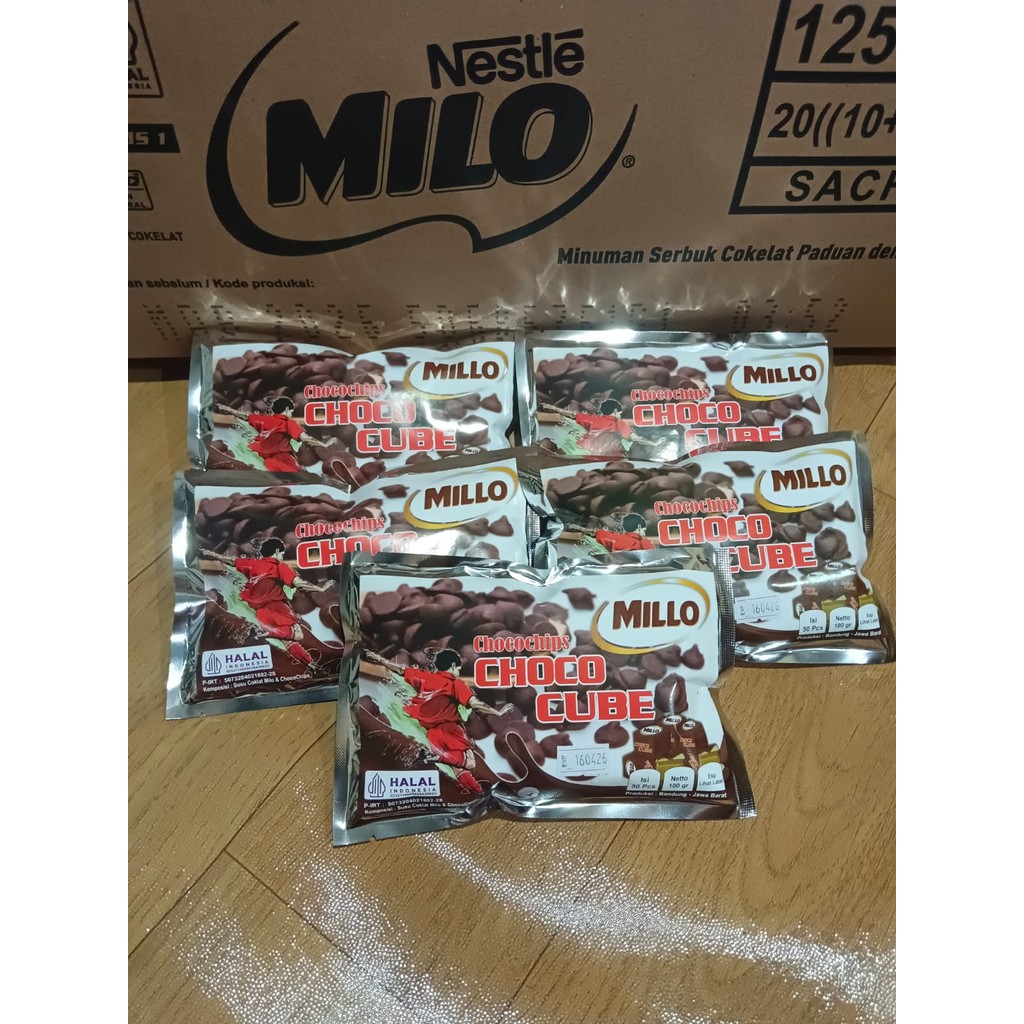 

PROMO Millo Cube Lokal Chocochips 5 Pack (Per Pack Isi 50 Cube)