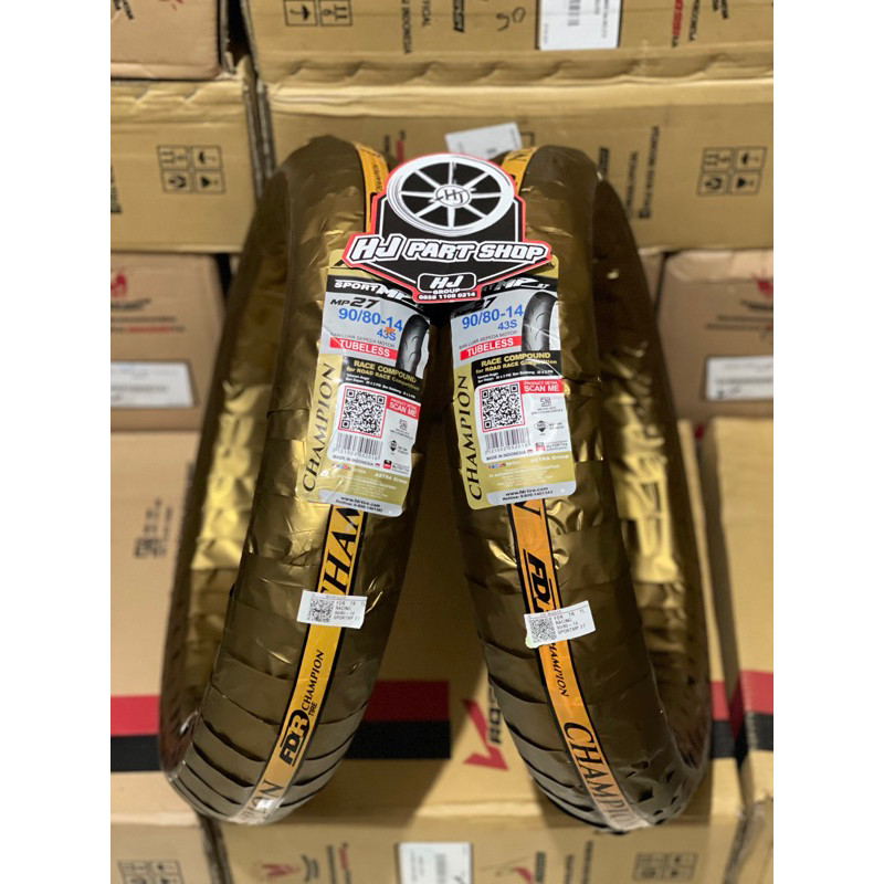 BAN FDR SPORT MP 27 90/80-14 MP27 RACING TIRE SOFT COMPOUND TUBELESS FDR MP27 90/80-14 Tubeless.. RA