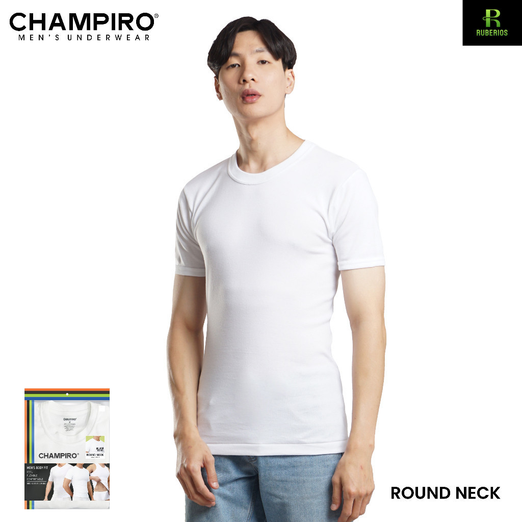 Champiro | Man Tshirt Round Neck C3133W Putih