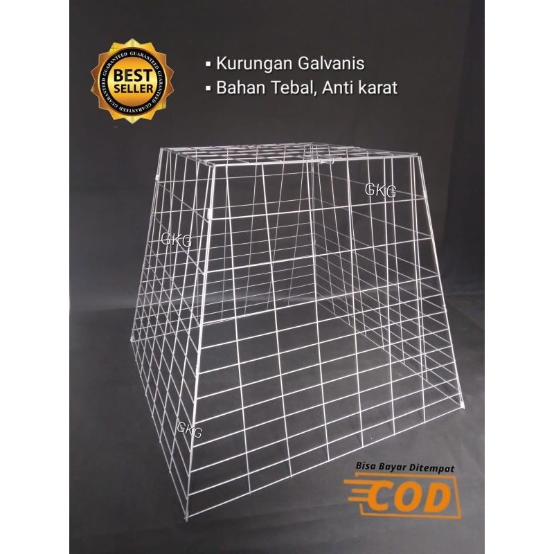 ORANSHOP Kandang Ayam Bangkok Piramida Galvanis Lipat