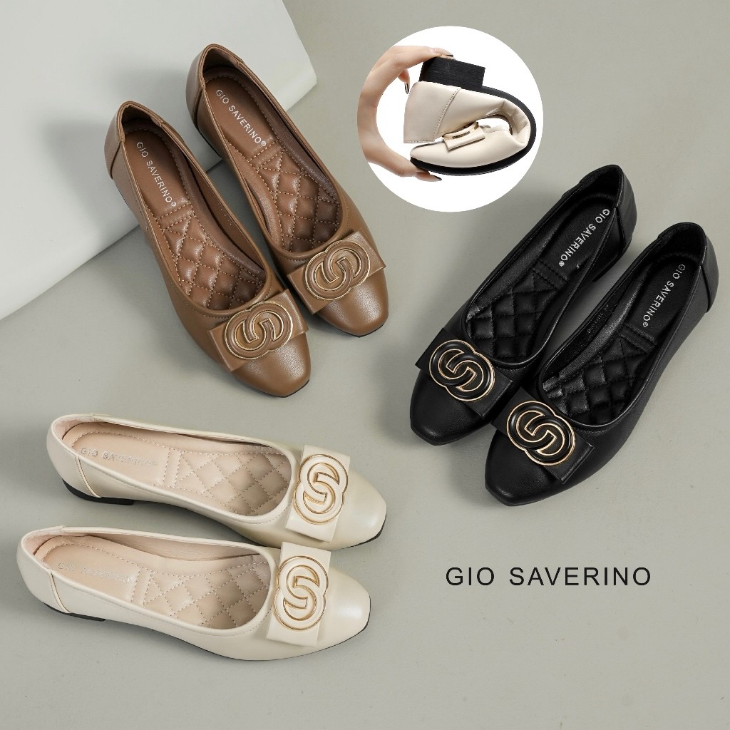 Gio Saverino Sepatu Pantofel Wanita Korea Bertini