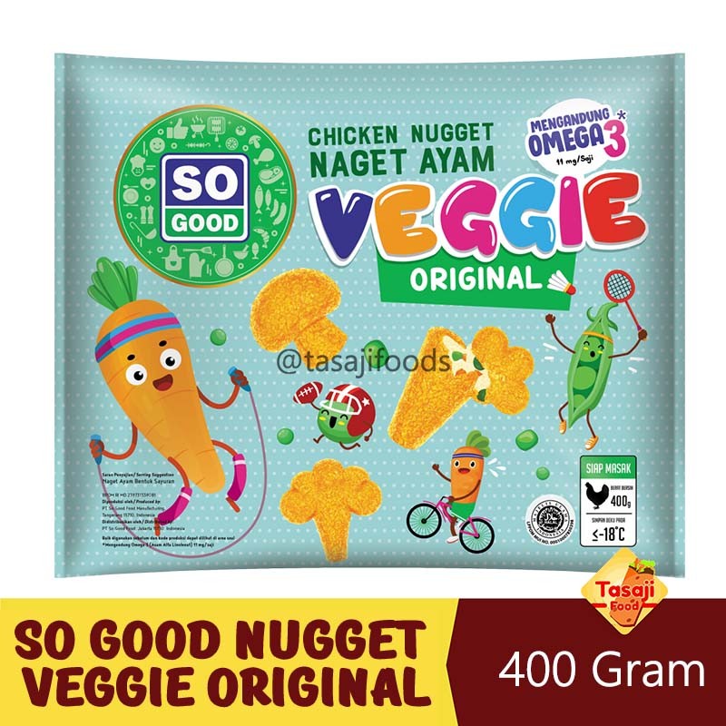 

So Good Chicken Nugget Veggie Original 400gr Naget Ayam