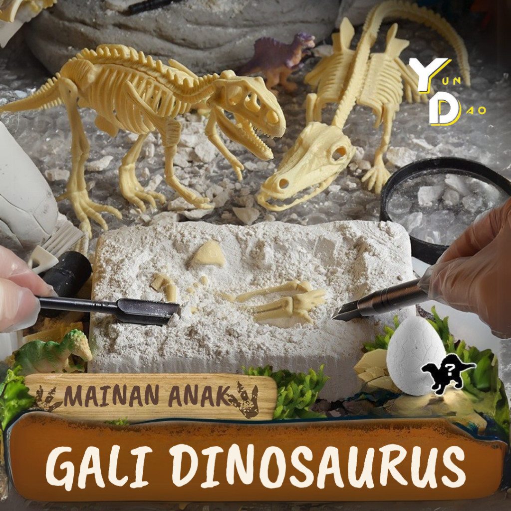 Mainan Anak Edukasi Gali Dinosaur Diy Fossil Gypsum Mainan Anak Laki Laki Perempuan Hadiah Anak