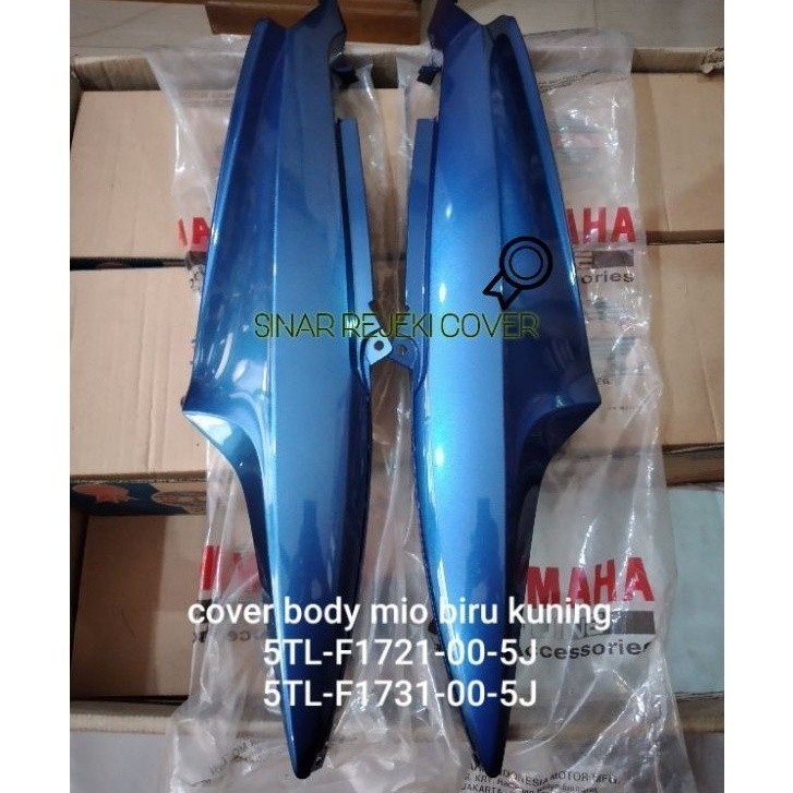 Ygp - Cover Body Bodi Set Mio Smile Biru Kuning 5Tl-F1721-00-5J & 5Tl-F1731-00-5J Original