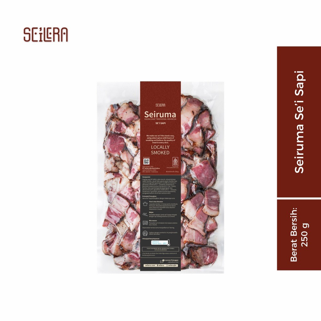 

Seiruma 250 Gr - Sei Sapi / Daging Asap + Sambal Lu'at