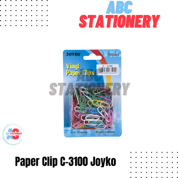 

Paper Clips Klip kertas warna Joyko C-3100 (isi 100 piece)