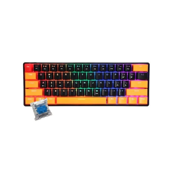 KEYBOARD MECHANICAL 60% DA MECA 6 BLACK - Biru
