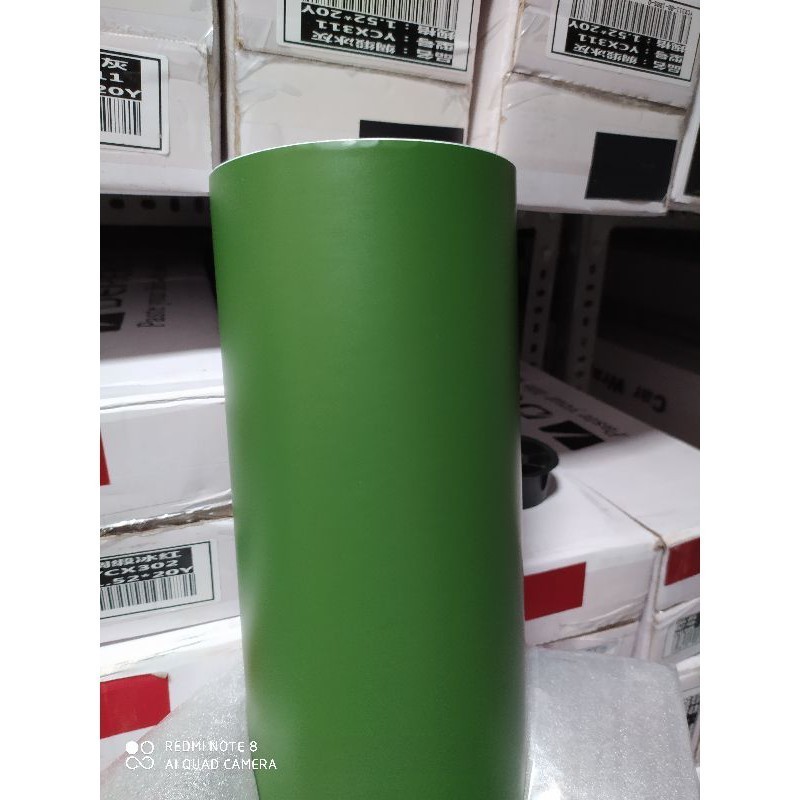 Matt doff/hijau army doff/sticker hijau army/skolet army green lebar 152cm
