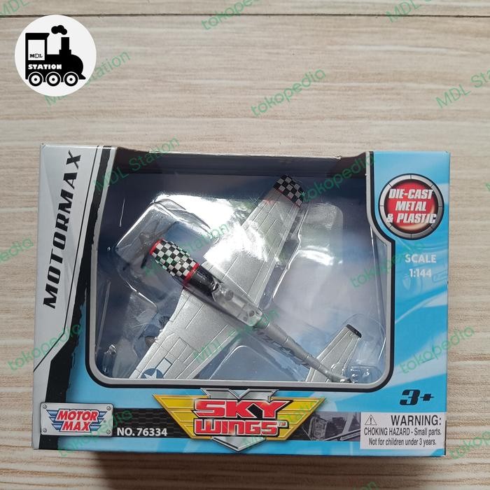 XMCH Motormax Sky Wings - P-51 MUSTANG Diecast Pesawat 1:144