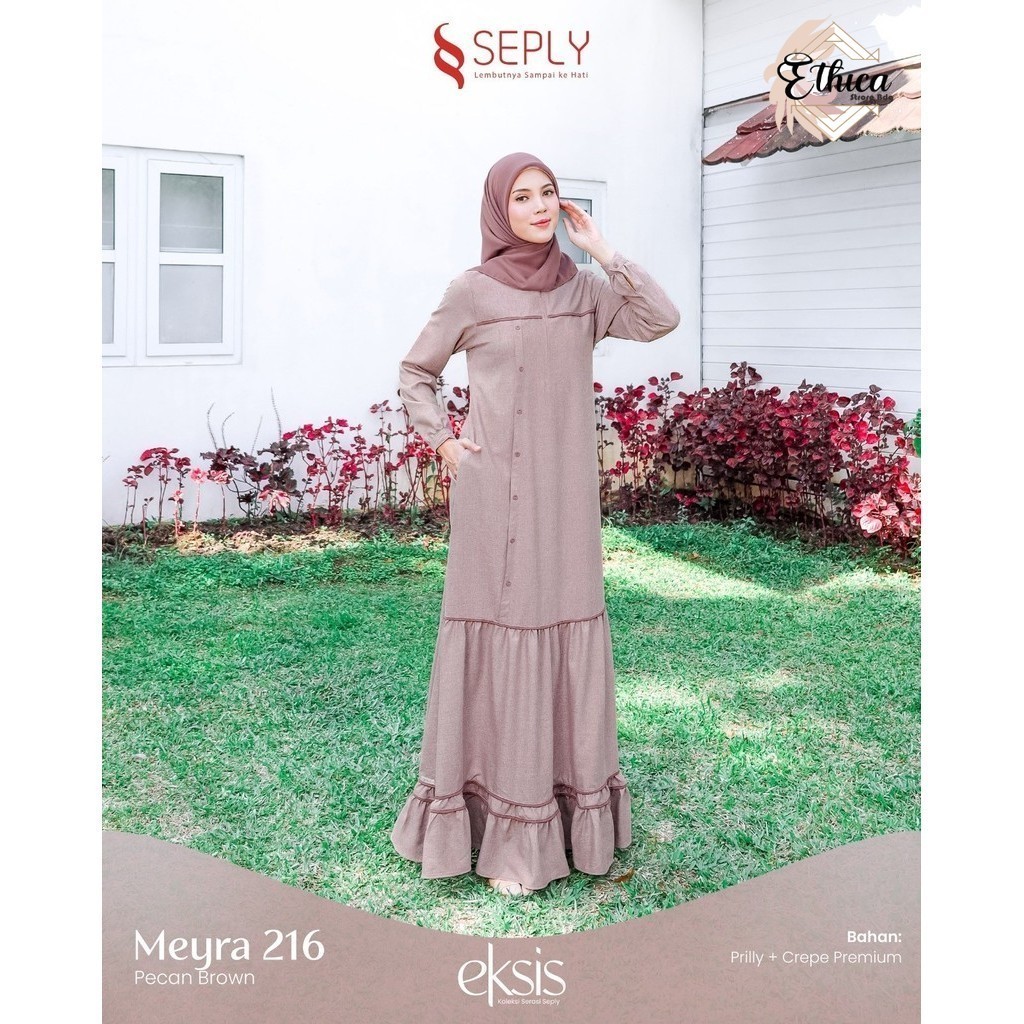Sarimbit Keluarga Gamis Wanita Meyra 216 by Ethica Original Branded Berkualitas