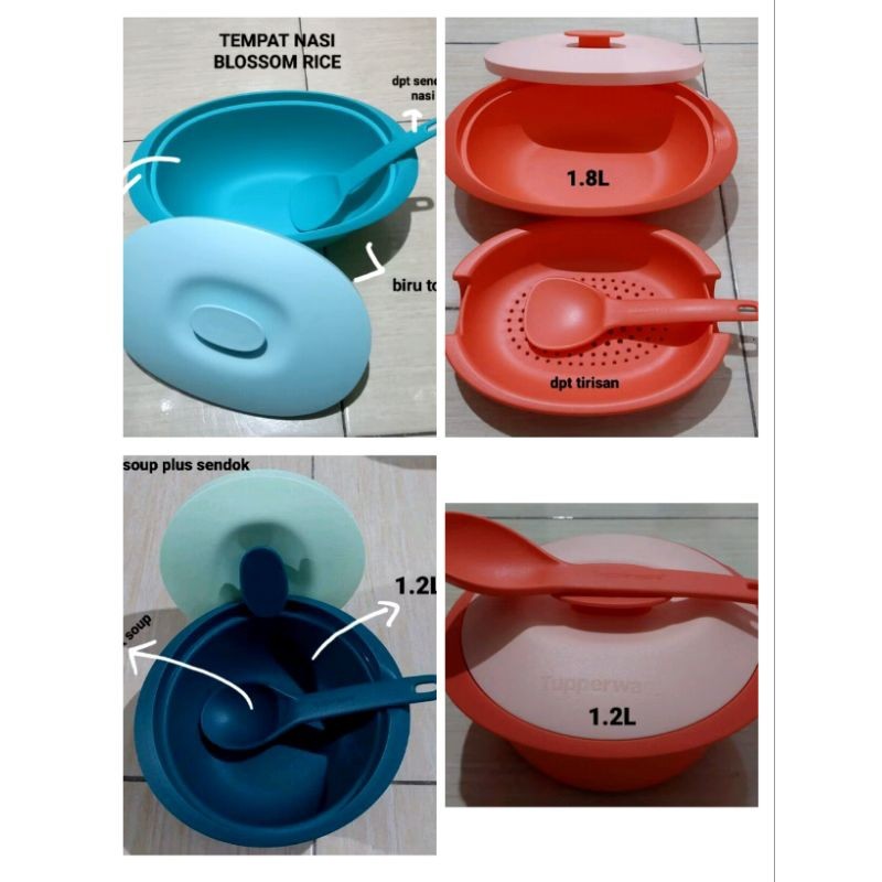 ORIGINAL TUPPERWARE   PRASMANAN WADAH  BLOSSOM RAYA/GOURMET/WARNIE/BLOOMIA/KRISTAL murah