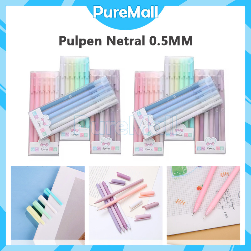 

Set Kotak Pena Netral 6 Pcs / Pulpen Pena Netral 0.5MM Lancip / Pupen Sekolah