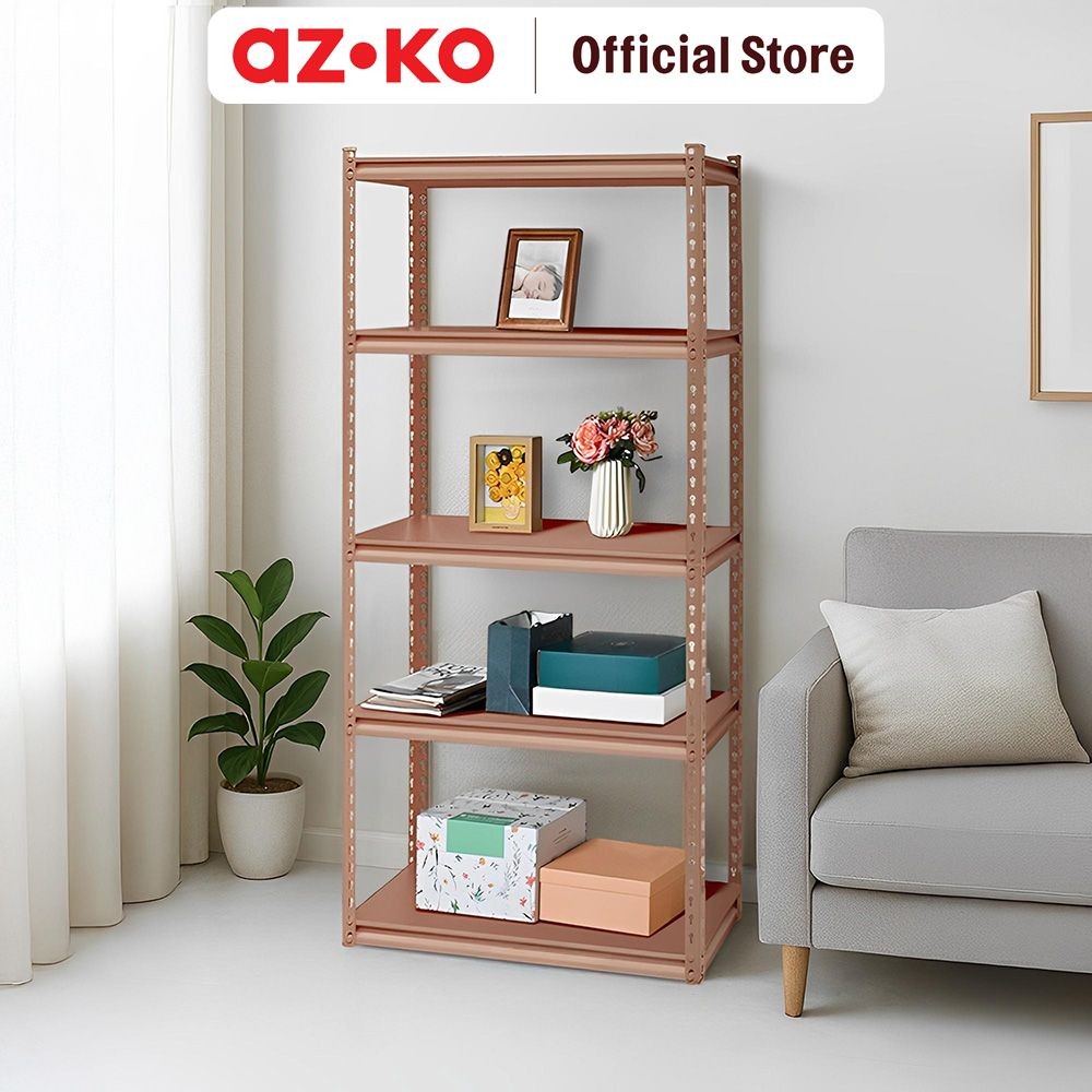 AZKO Tactix Norden Rak Besi 5 Tingkat - Cokelat Tawny Storage Rack Metal Tempat Penyimpanan Serbagun
