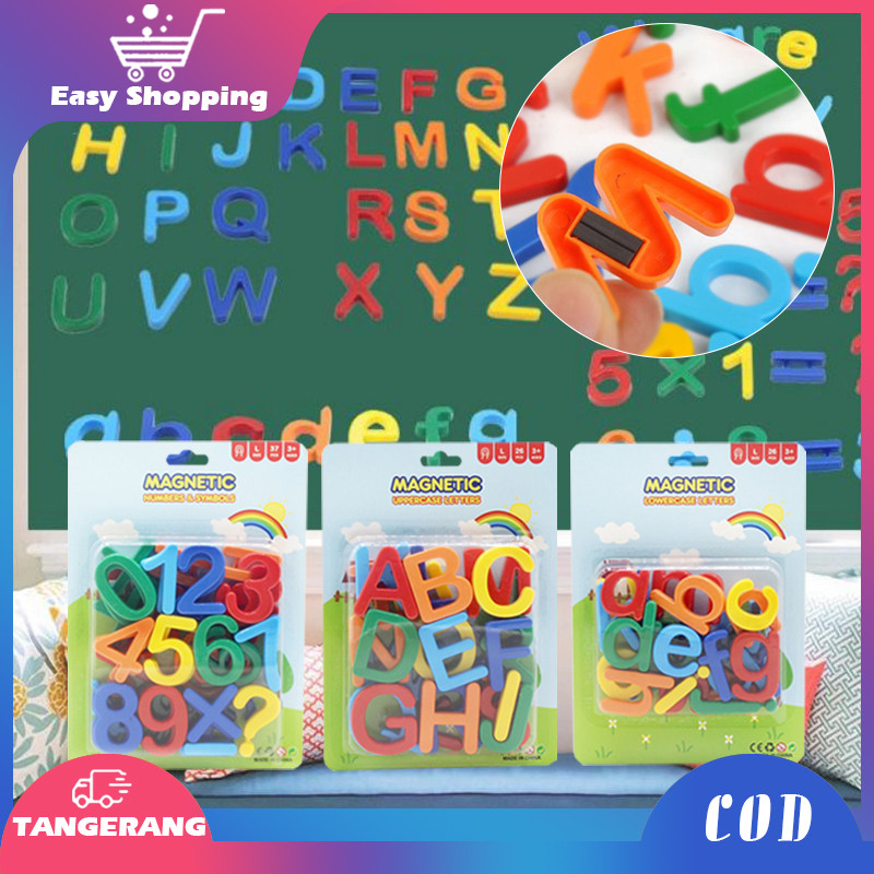26/37pcshuruf Abjad Magnet Abjad Dan Angka Edukasi Magnet Alfabet Magnet Huruf Magnet Untuk Belajar 