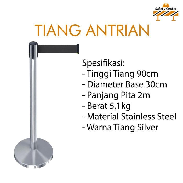 

Tiang Antrian / Queue Line Separator Stainless - Biru