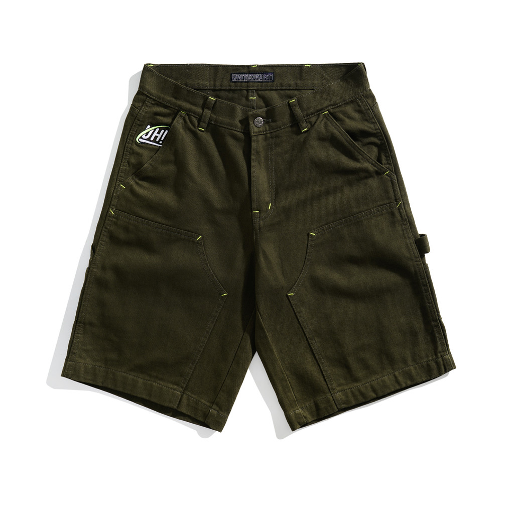 UH Jorts Short Pants Denim Double Knee - VIGOR OLIVE