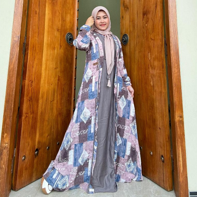 Gamis Amanda Eliza (Free Bross Premium, Pouch & Goodie Bag) Kardigan Mango Yoryu Crinkel Premium Mix