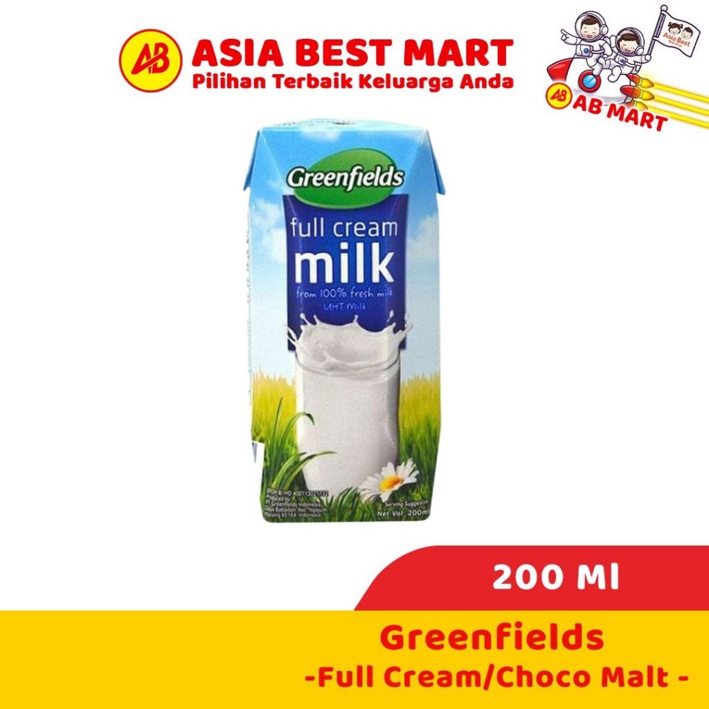 

Greenfields Susu Uht Full Cream Chocolate Malt 200 Ml Susu Cair