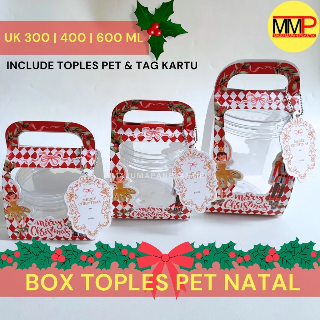 

BOX KOTAK DAN TOPLES PET BENING HAMPERS NATAL CHRISTMAS SOUVENIR