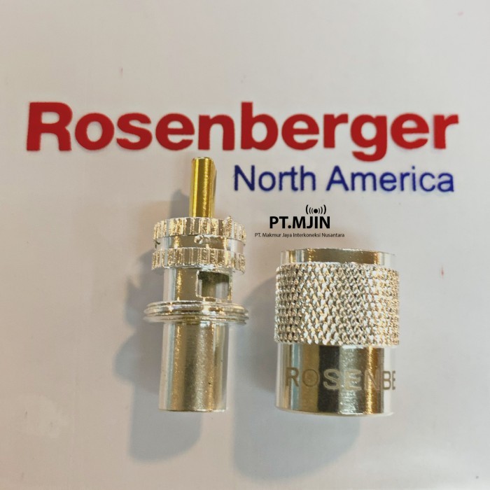 VTC88 Konektor PL259 Male Rg5D Insulator Hijau Silver Gold Pin Rosenberger
