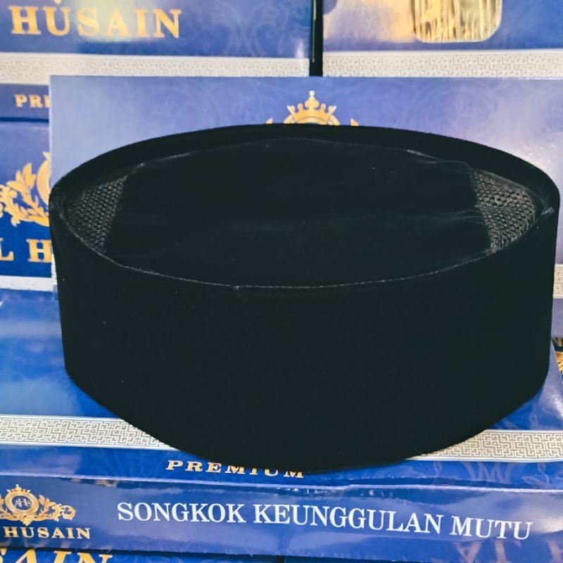 Songkok hitam peci hitam kopiah hitam tinggi 7cm/8cm/9cm/10cm,kopiah Hitam ac