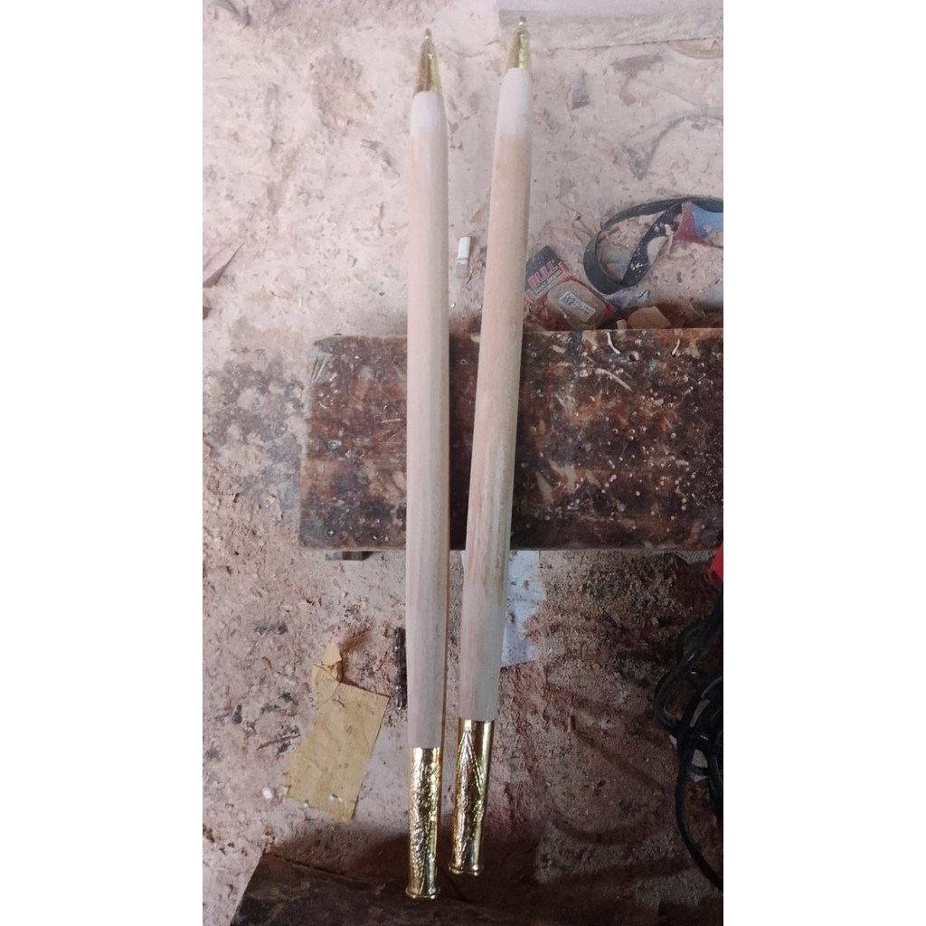 scan tombak deder tombak kayu ulir besar tunjung kuningan bk Keris sengkelat majapahit mataram karto