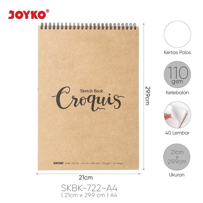 

Buku Sketsa Gambar Sketch Book Joyko SKBK-722-A4
