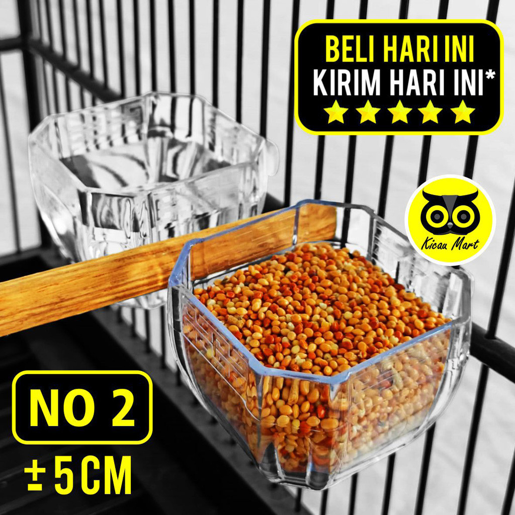 KICAU MART
 Cepuk Wadah Pakan Burung Cepuk Segi 8 Delapan No 2 Emboss Batik Cepuk Tempat Makan Minum