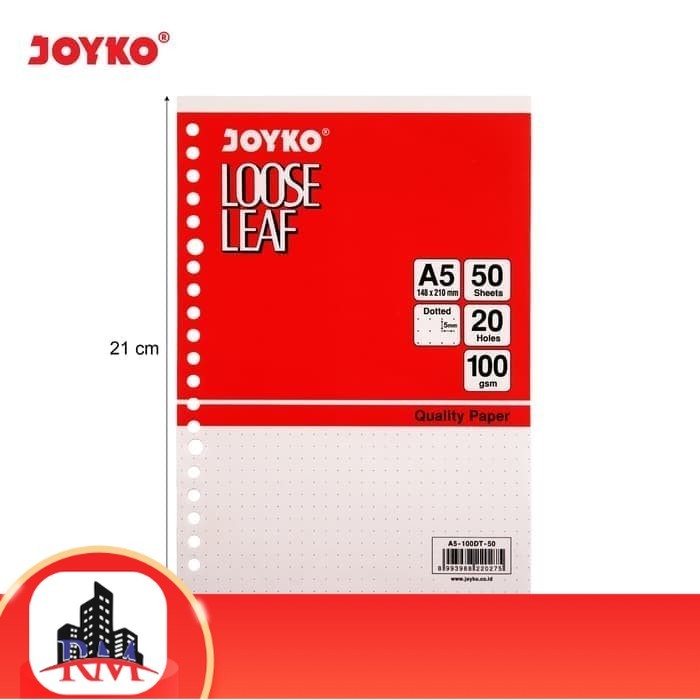 

Loose Leaf Isi Kertas File Binder Joyko A5 50 Lembar Dotted