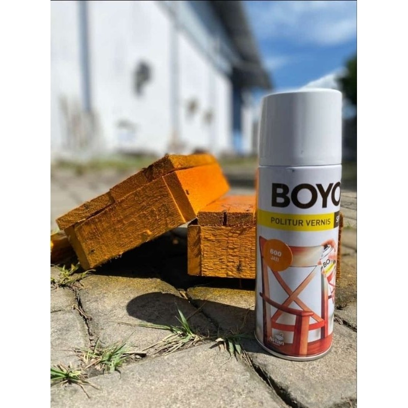 BOYO POLITUR PELITUR PLITUR VERNIS PERNIS KAYU MENGKILAP SPRAY 400c PYLOX KAYU KURSI LEMARI PINTU