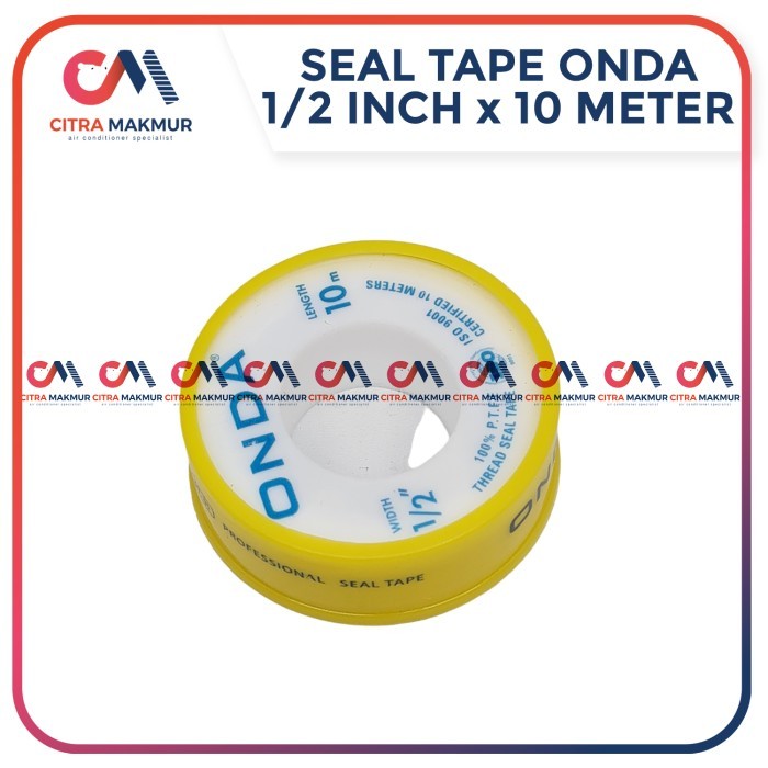 

CAT99 Sealtape Onda 10 meter 1/2 inci Seal Tape Pipa Isolasi Air PVC Besi