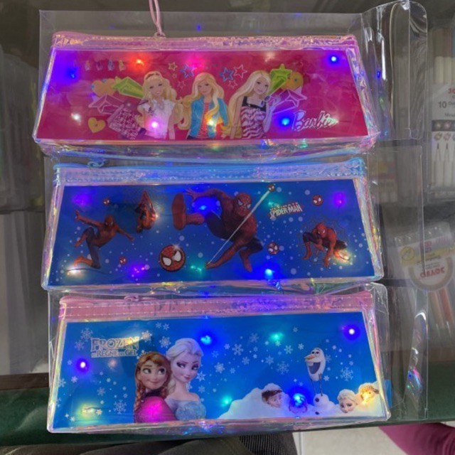 

promo !!! Pencil case / tepak / tempat pensil sleting zipper LED