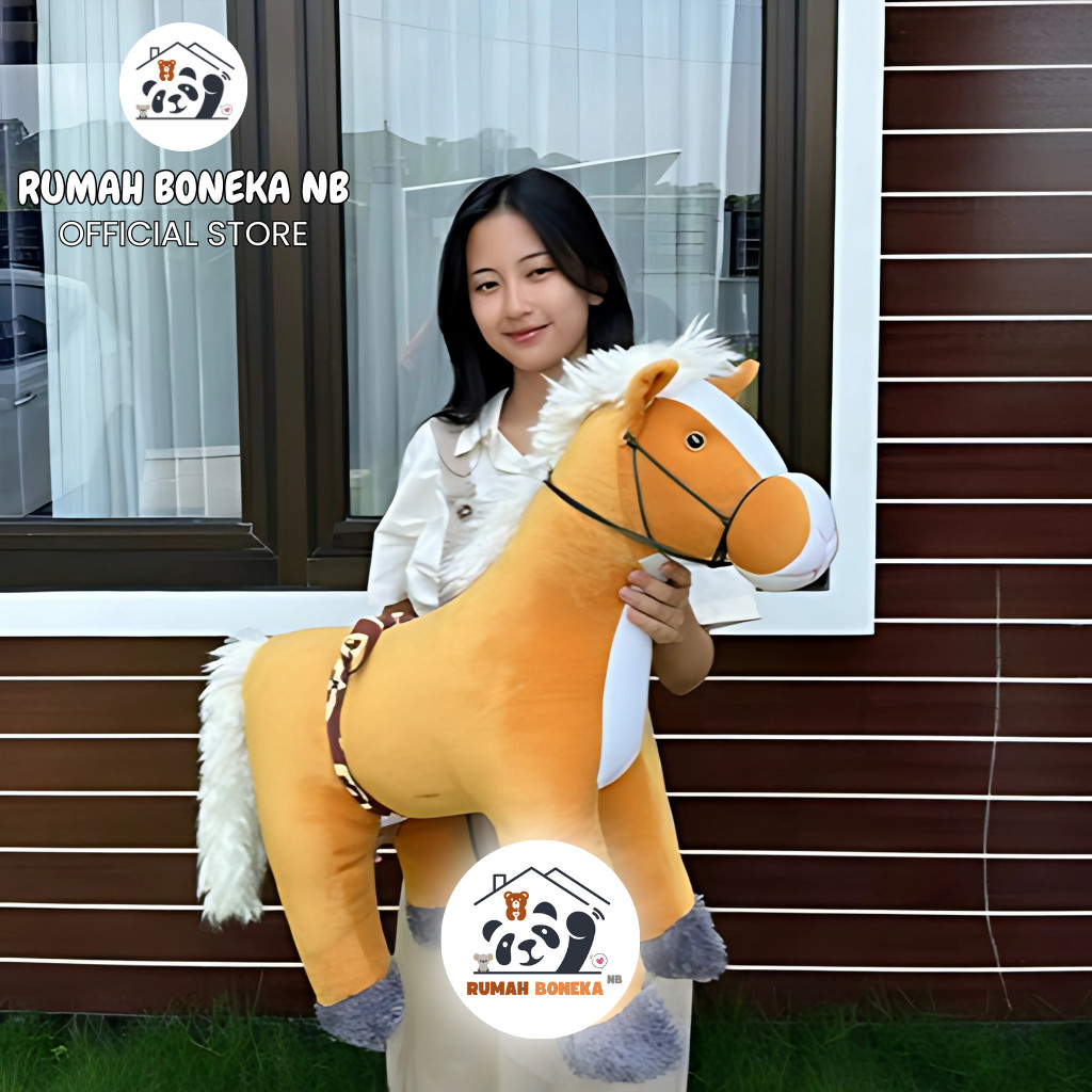 Boneka Kuda Standing berdiri Jumbo 1 Meter Premium SNI