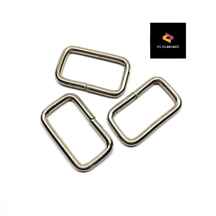 (100 PCS) Ring KOTAK 2.5 CM - Aksesoris Tas / Gesper