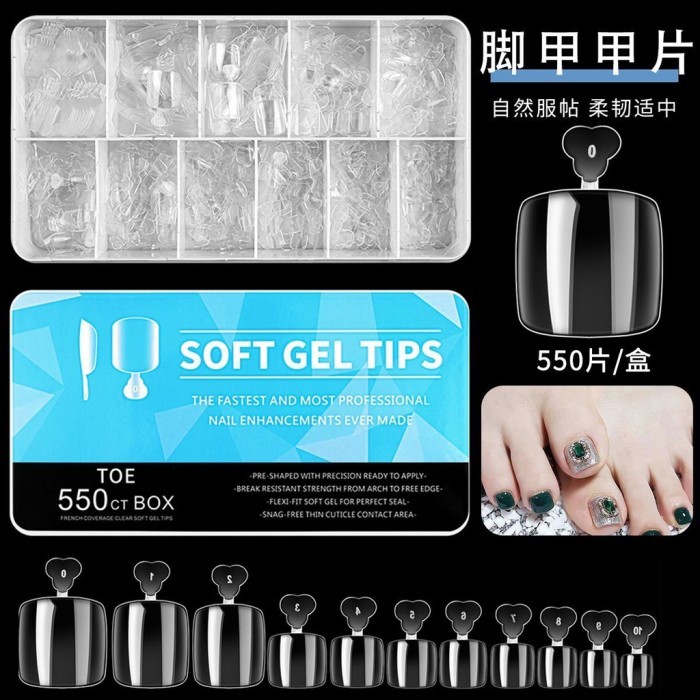 550pcs NAIL SOFT TIP EXPRESS POLY GEL NAIL EXTENSION KUKU - MEDIUM STILETTO