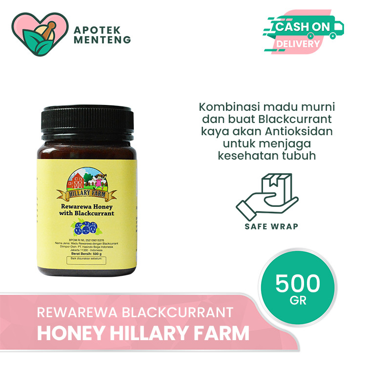 

Rewarewa Blackcurrant Honey Hillary Farm 500 Gram - Madu Rewarewa