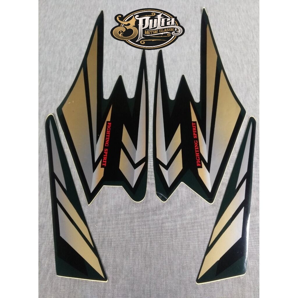 striping sticker lis RX KING 2002 RXKING 2002 RX-KING 2002 HIJAU