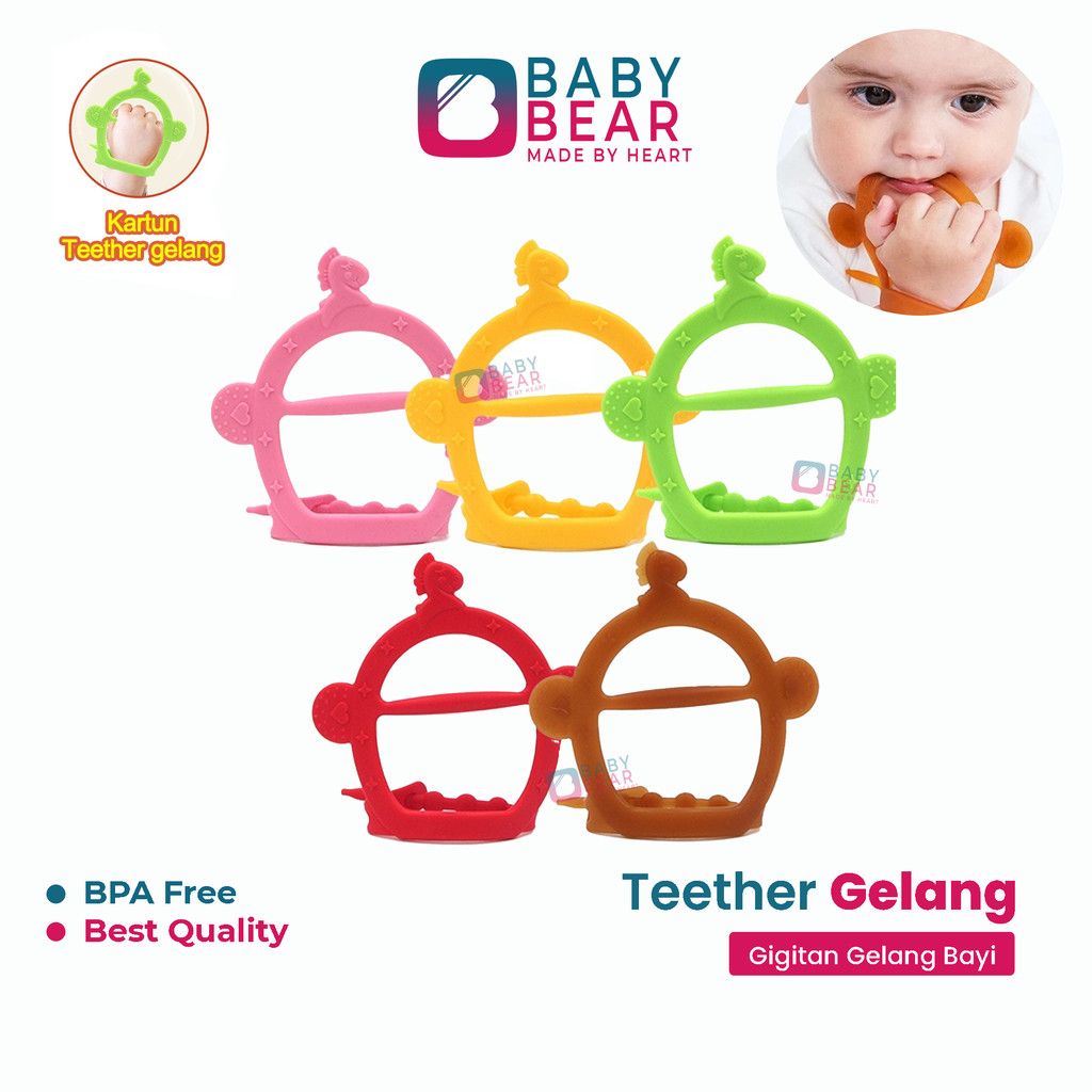 BABYBEAR Teether bayi / Gigitan bayi teether / Teether gelang teether BPA Free / Teether bayi gelang