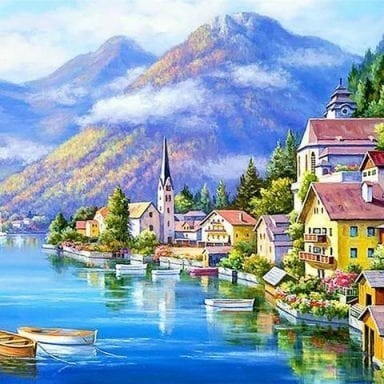 

[40x30 CM] Set Lengkap Diamond Painting Set DIY Full Drill Kit Kraft - Varian 1