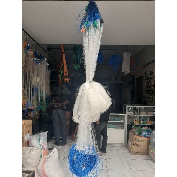 Jaring ikan siap pakai 3 lapis tinggi 3m panjang 50m jaring ikan murah jaring pukat