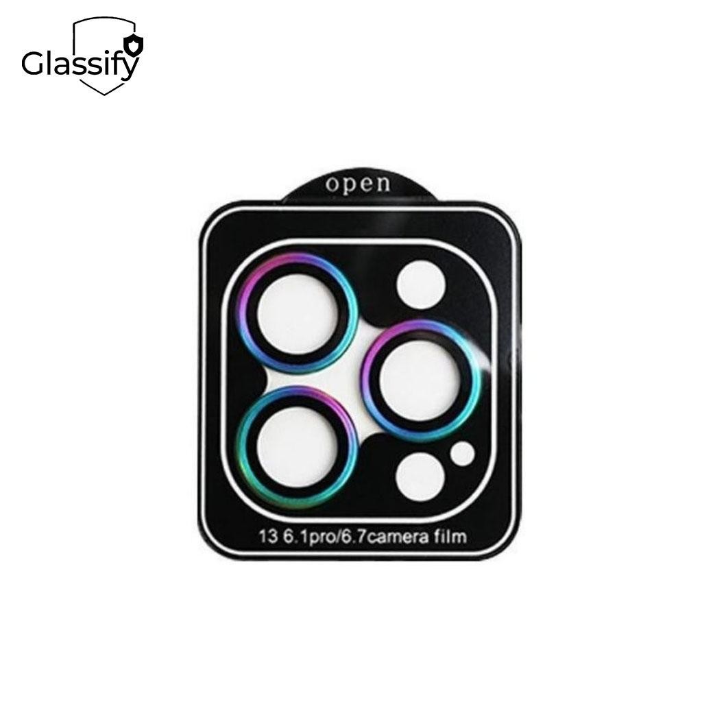 GLASSIFY Ring Lensa Camera Rainbow Protector Iphone 11 12 13 14 15 Pro Max Mini Plus Tempered Glass 