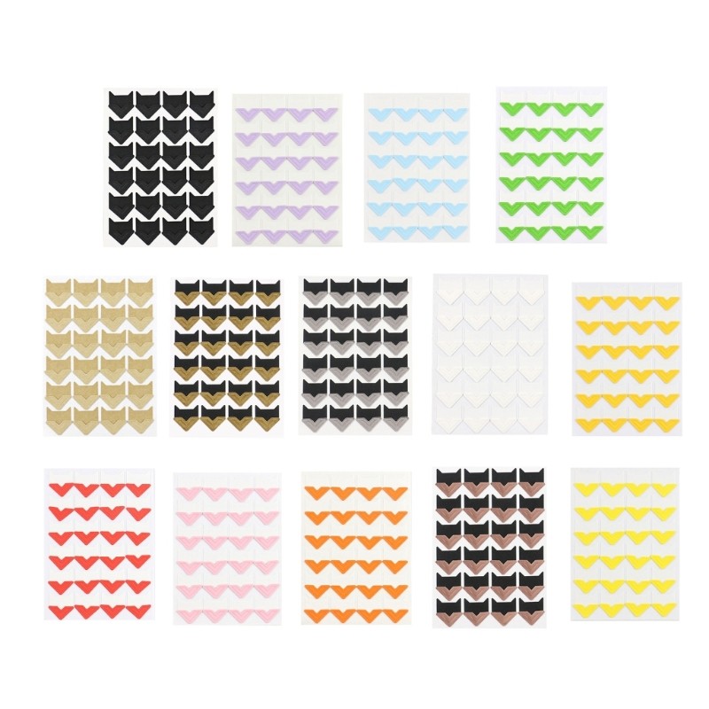 

5PCS Colorful Corner Stickers Self Adhesive Paper Sticker for DIY Pictures Album Reliable Photo Album Scrapbooking Tool