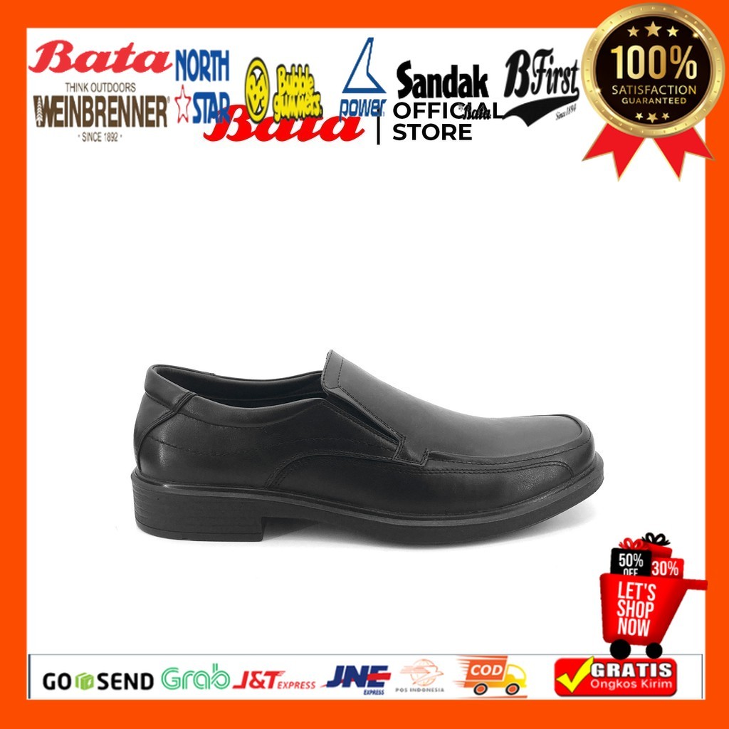 Sandal Bata Sepatu Pria Yaman Black - 8516215