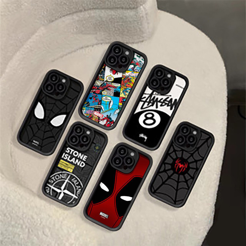 Casing Spider Man Merek Trendi Mata Berkilau Kartun Untuk  Xiaomi Redmi K50i Redmi K50 Ultra Redmi K