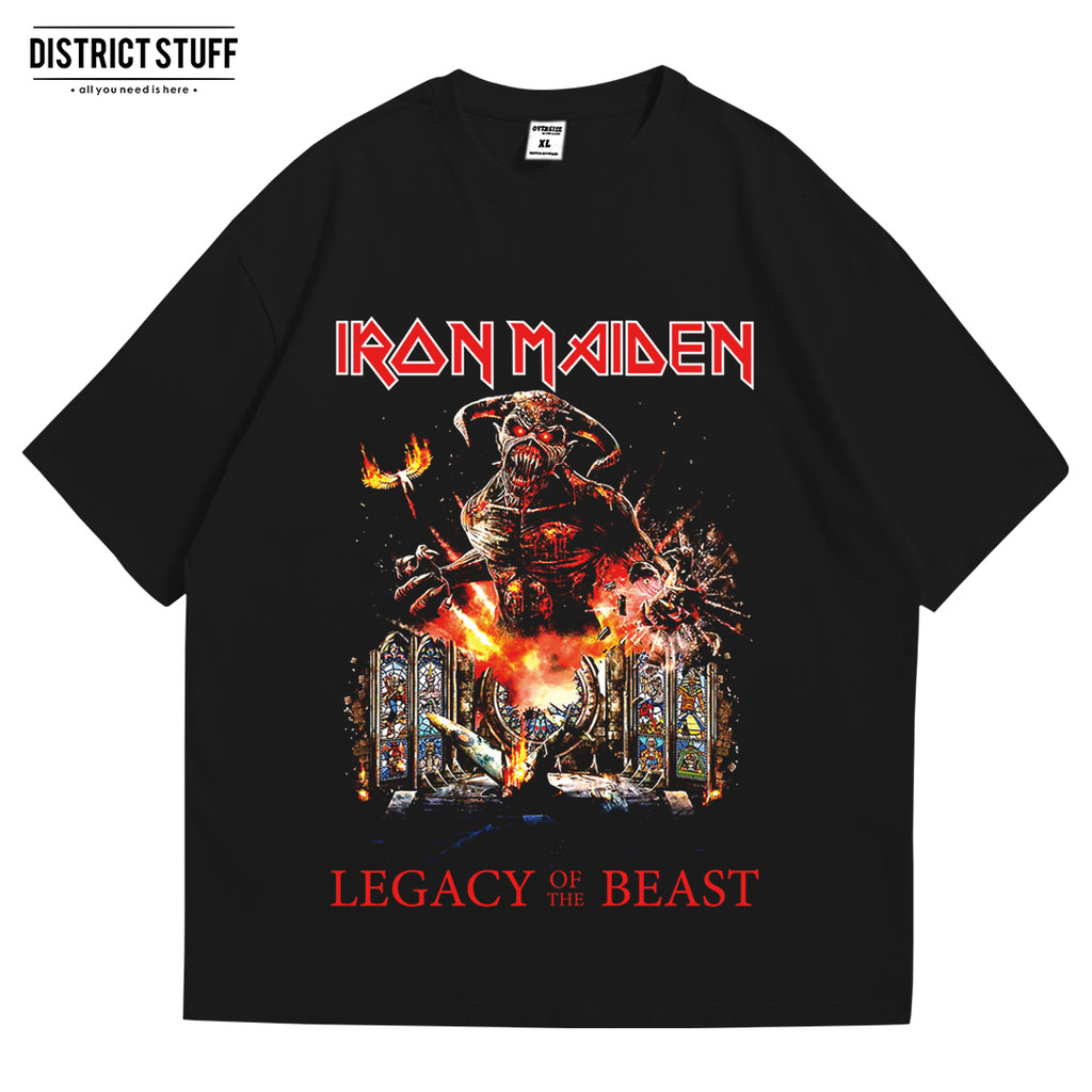 Kaos Band Iron Maiden Legacy Tshirt Oversize Vintage Pria Wanita