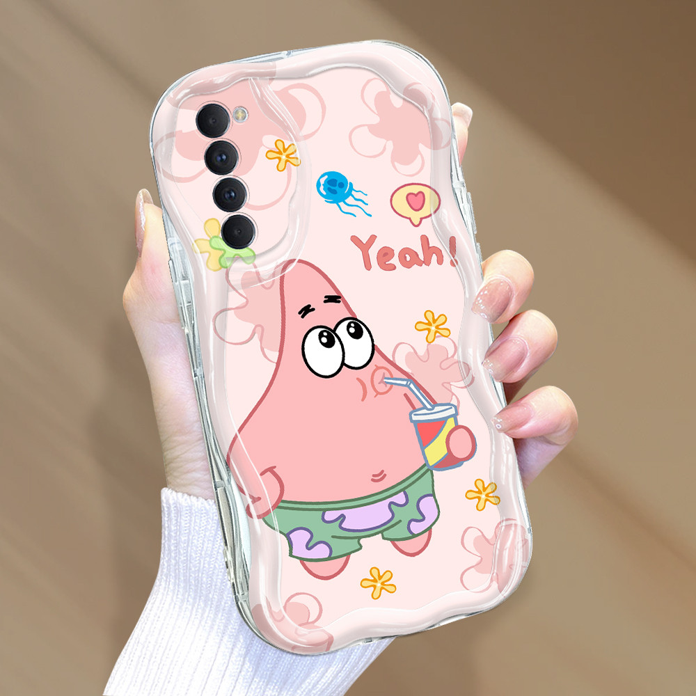 OPPO Reno 4 Pro Case Softcase Case lucu Cassing Casing Hp Kesing Soft Cute SpongeBob Patrick 6616
