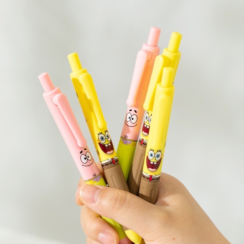 

PERPCS Deli Pulpen Gel Lucu / Gel Pen ST Tip Spongebob Special Edition EG92 Biru/Hitam