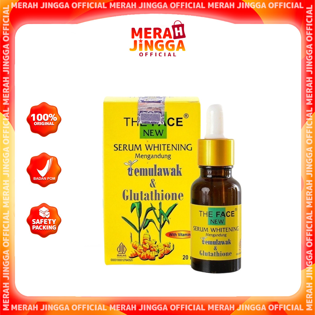 THE FACE Temulawak Whitening Serum with Glutathione 20ml  | Merah Jingga Official